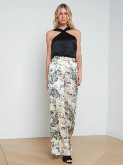 Pilar Silk Wide-Leg Pant