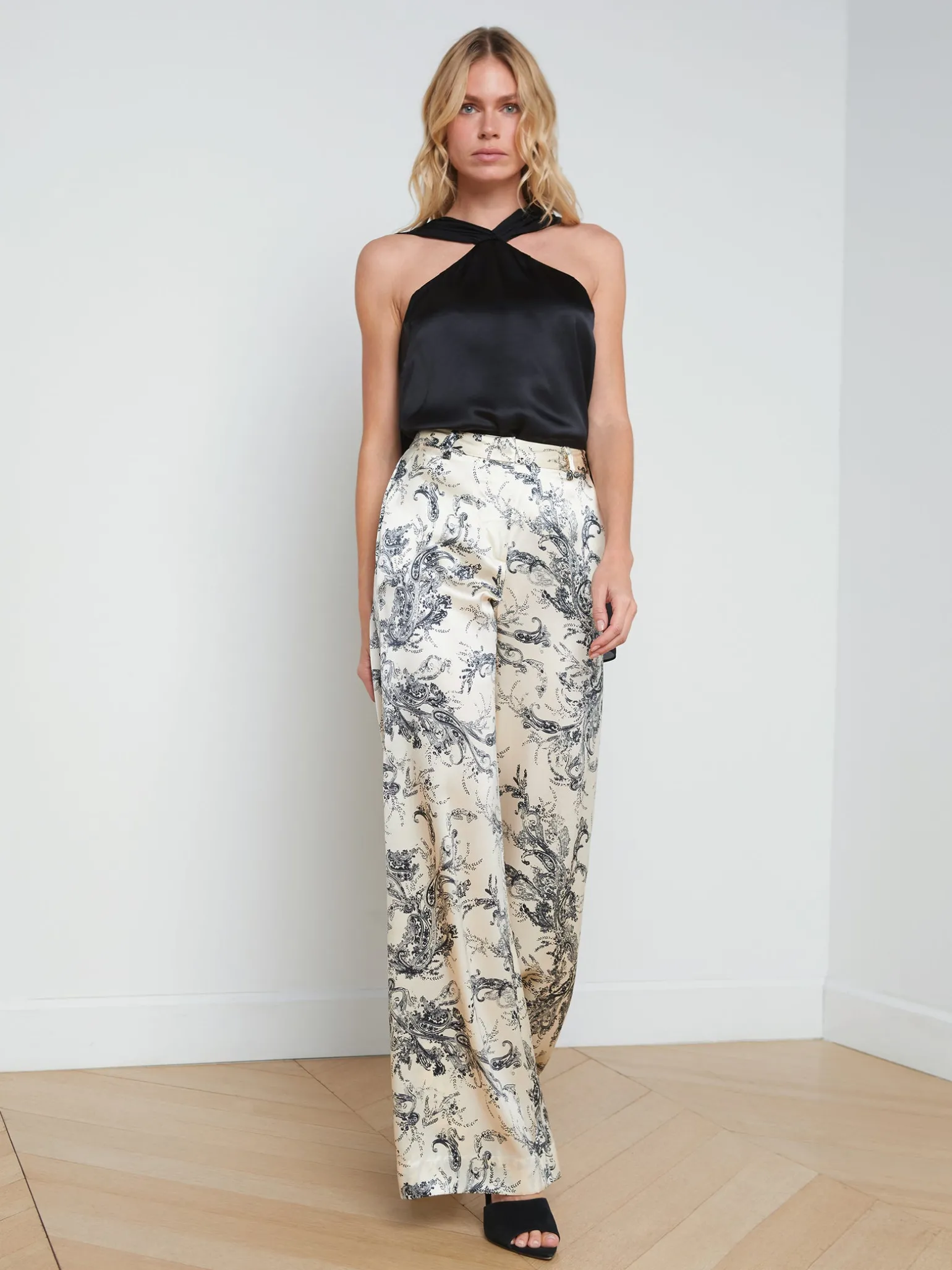 Pilar Silk Wide-Leg Pant