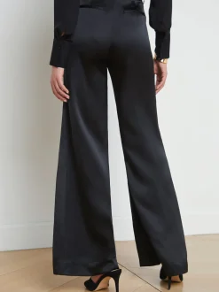 Pilar Silk Wide-Leg Pant