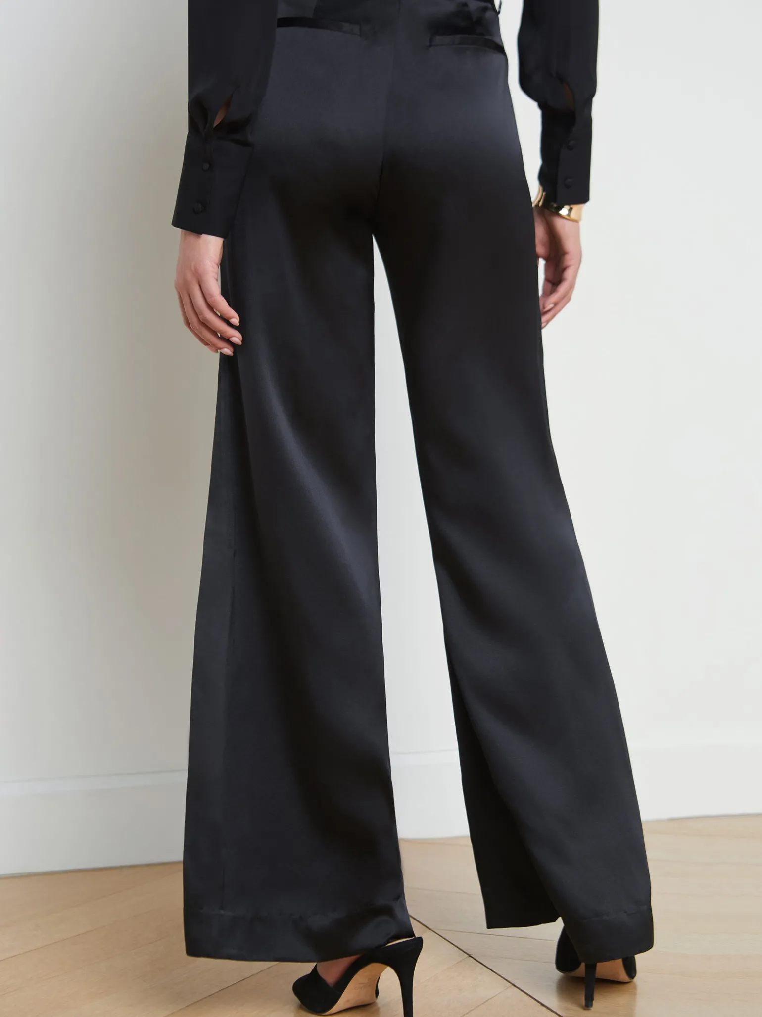 Pilar Silk Wide-Leg Pant