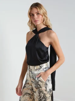 Riviera Silk Halter Top
