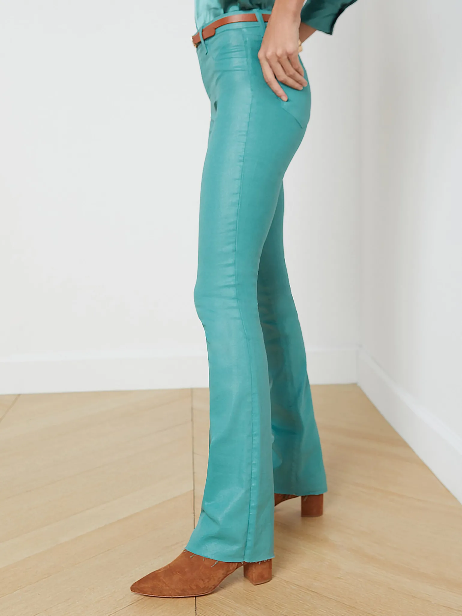 Ruth Coated Straight-Leg Jean