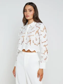 Seychelle Lace Cropped Blouse