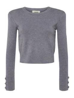 Sky Cuff Detail Crewneck