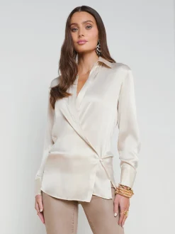 Sora Silk Wrap Blouse