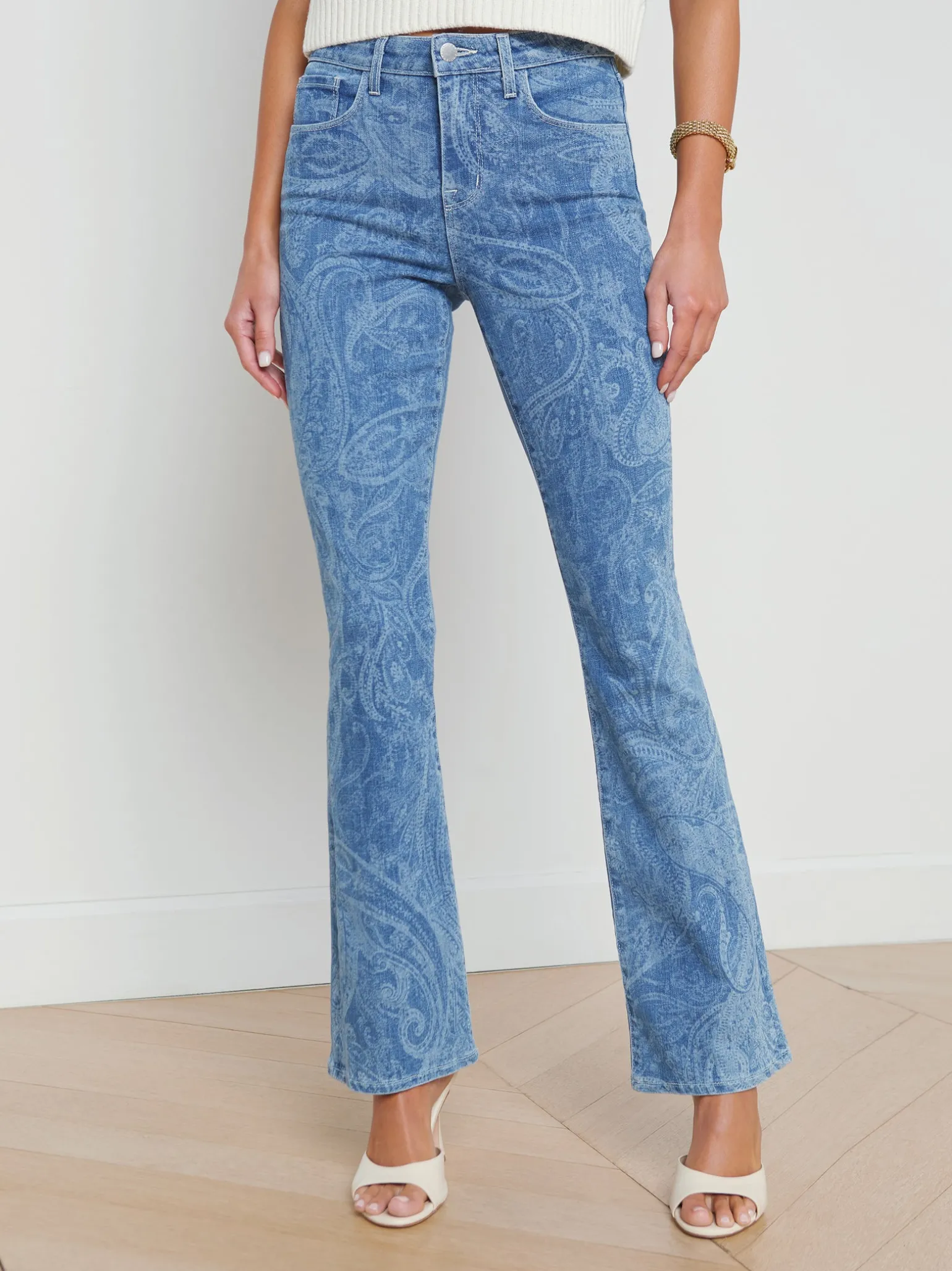Stassi Printed Bootcut Jean