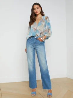 Teagan Puff-Sleeve Blouse