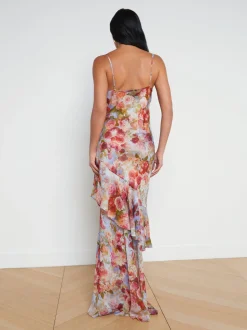 Viola Cowl-Neck Silk Gown