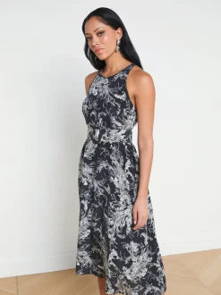 Vivian Belted Silk Dress