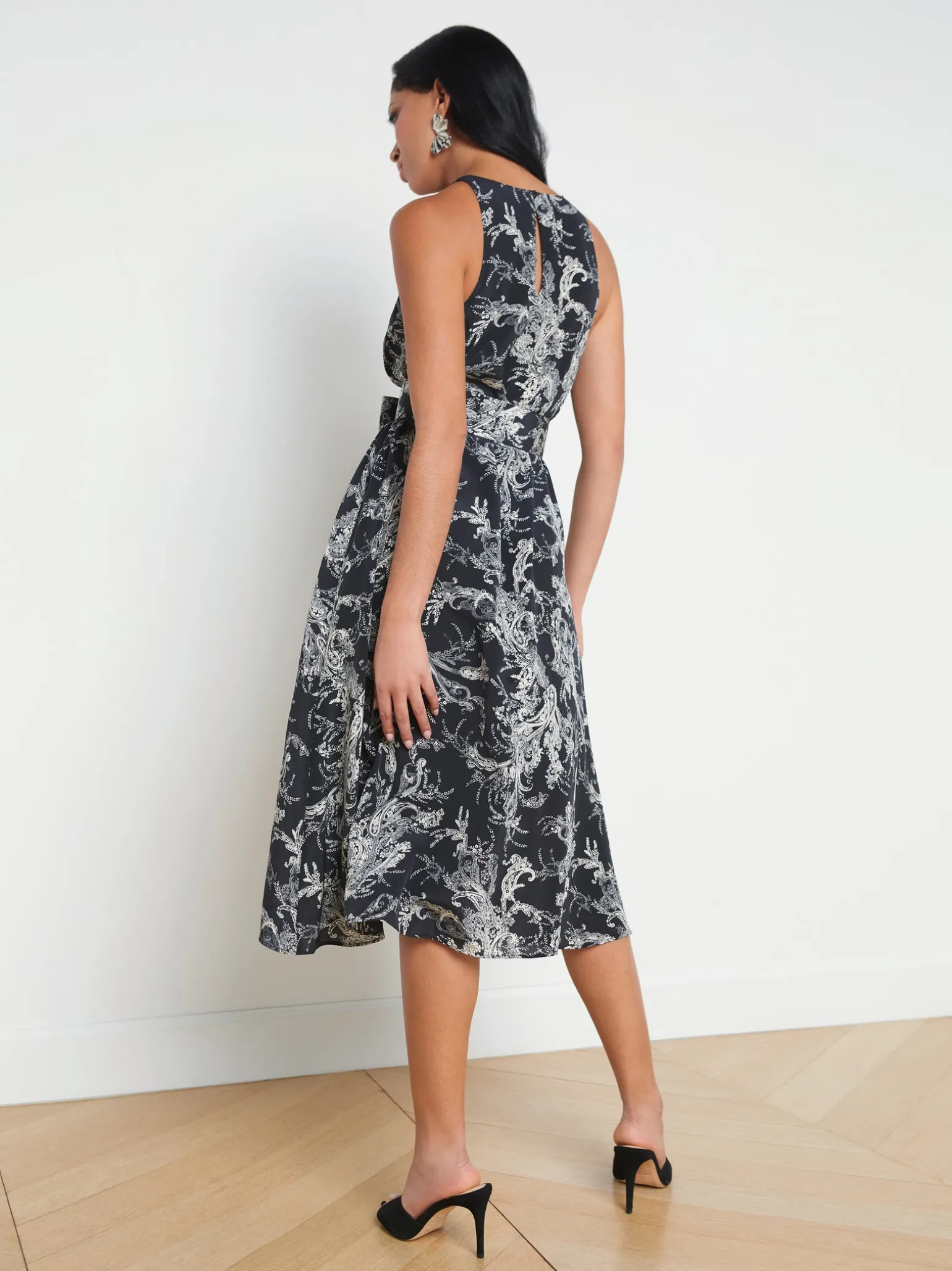 Vivian Belted Silk Dress