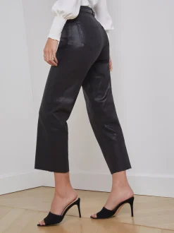 Wanda Coated Wide-Leg Jean