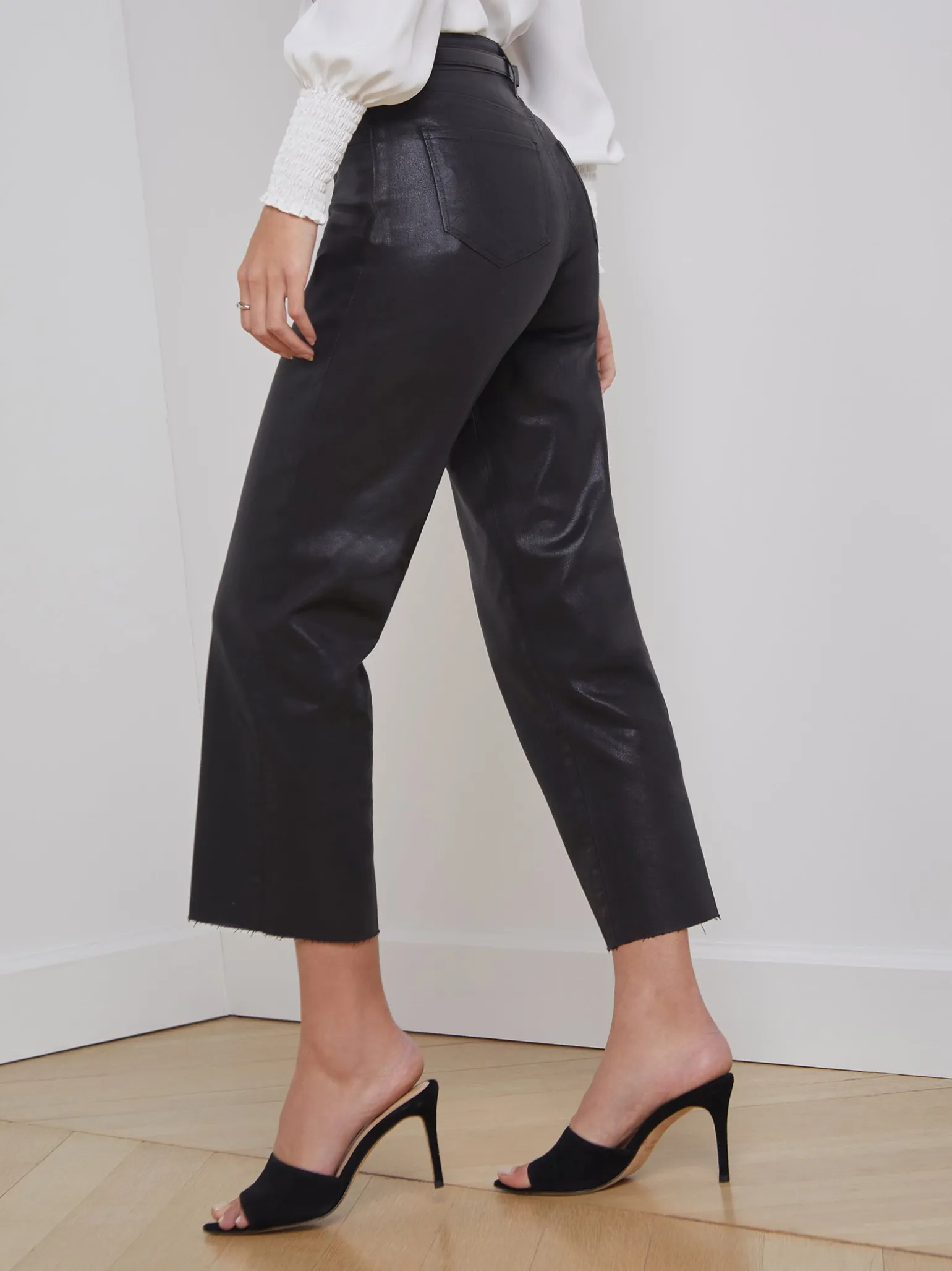 Wanda Coated Wide-Leg Jean