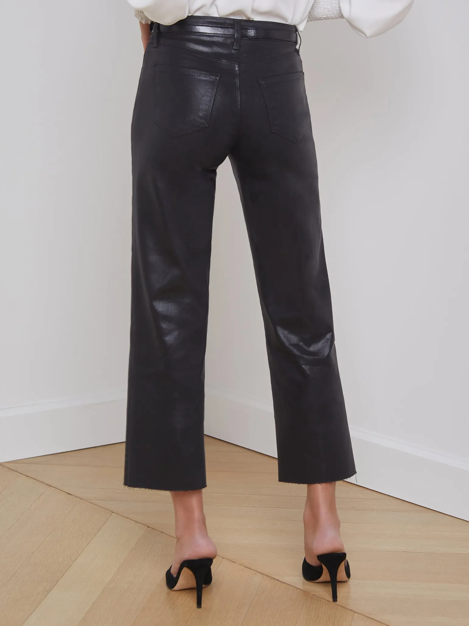 Wanda Coated Wide-Leg Jean